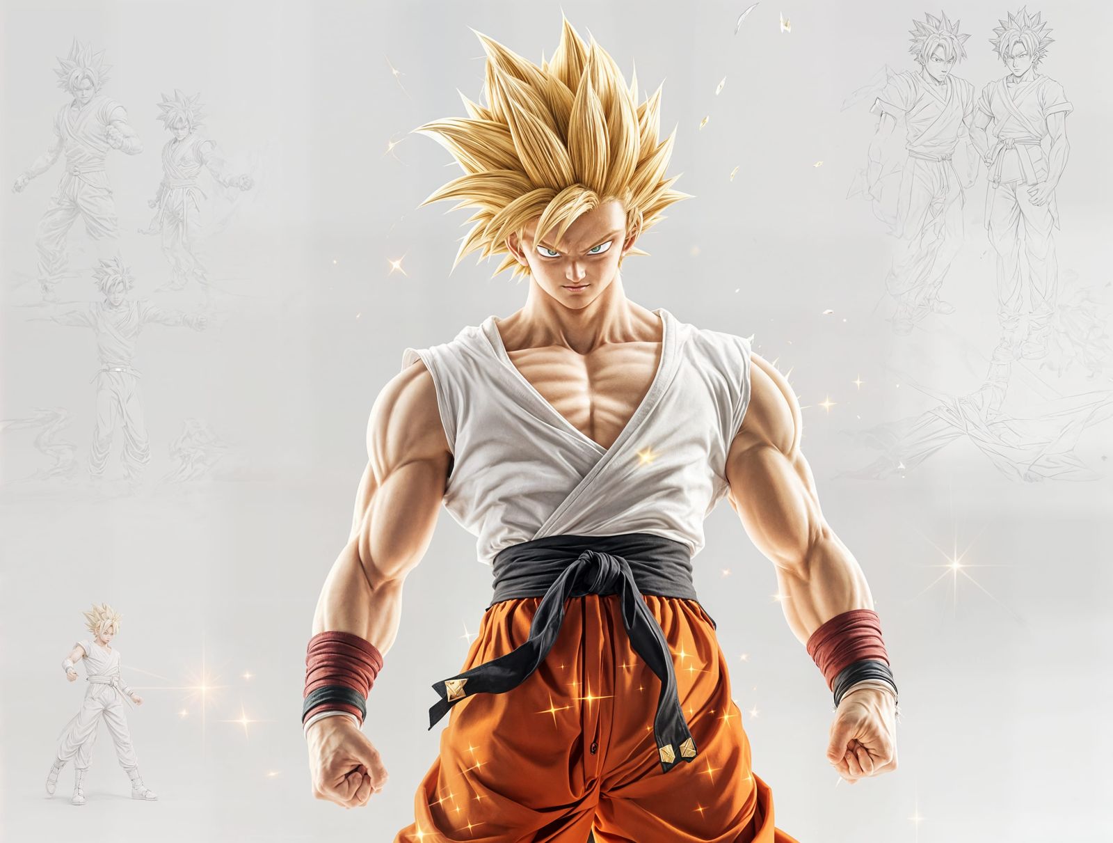 Goku as Super Saiyan in Epic Anime Art