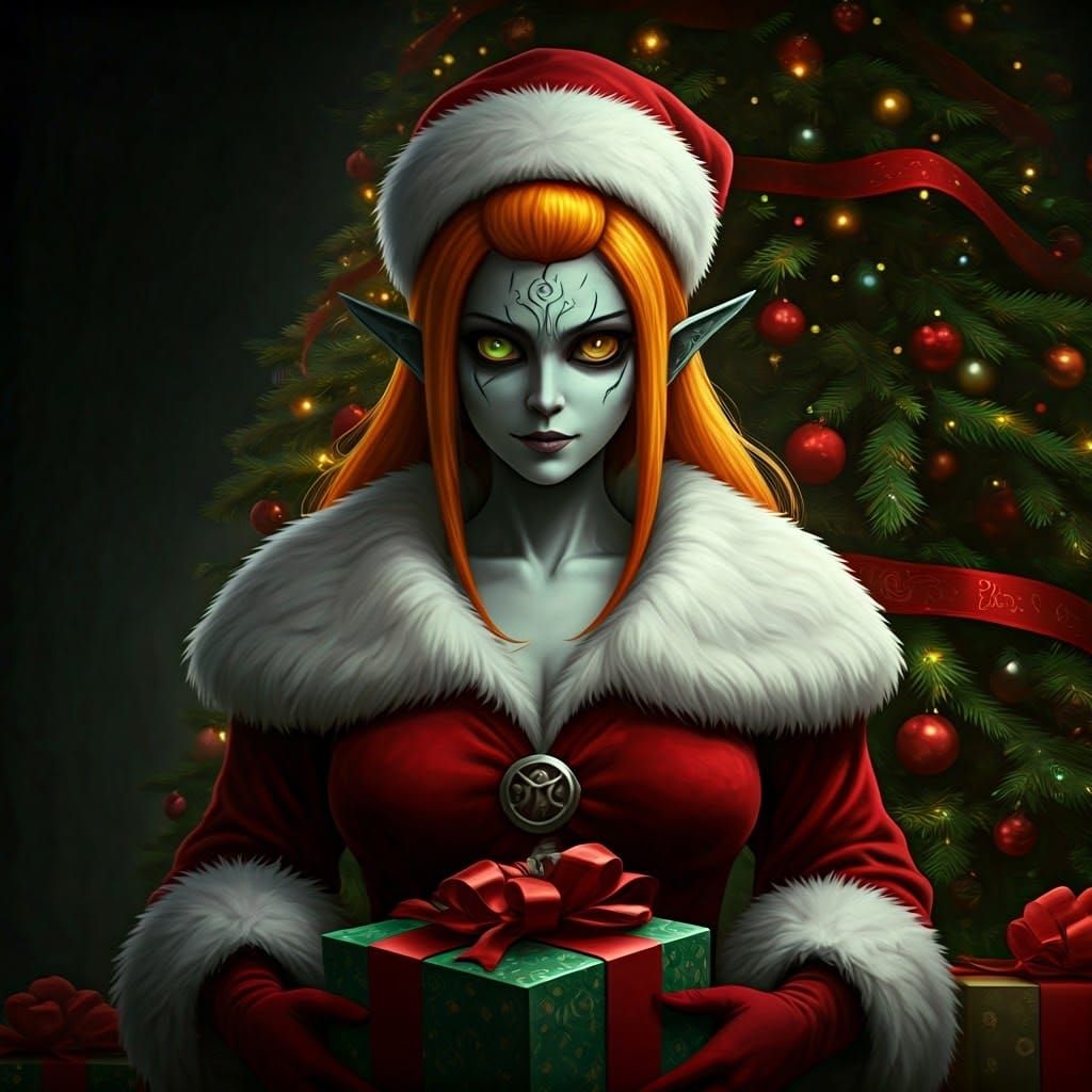 Midna as Mrs. Claus in Unsettling Christmas Scene