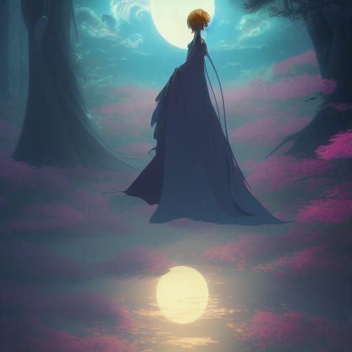 Nightmare Witch in Studio Ghibli Anime Style