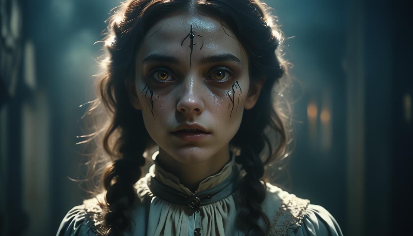 Arcane Girl Portrait in Kodachrome Style