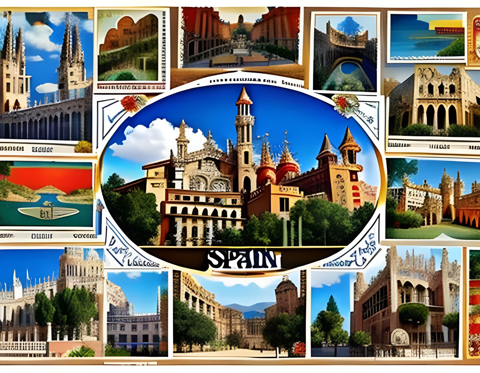 Spain Calligraphy Text Art
