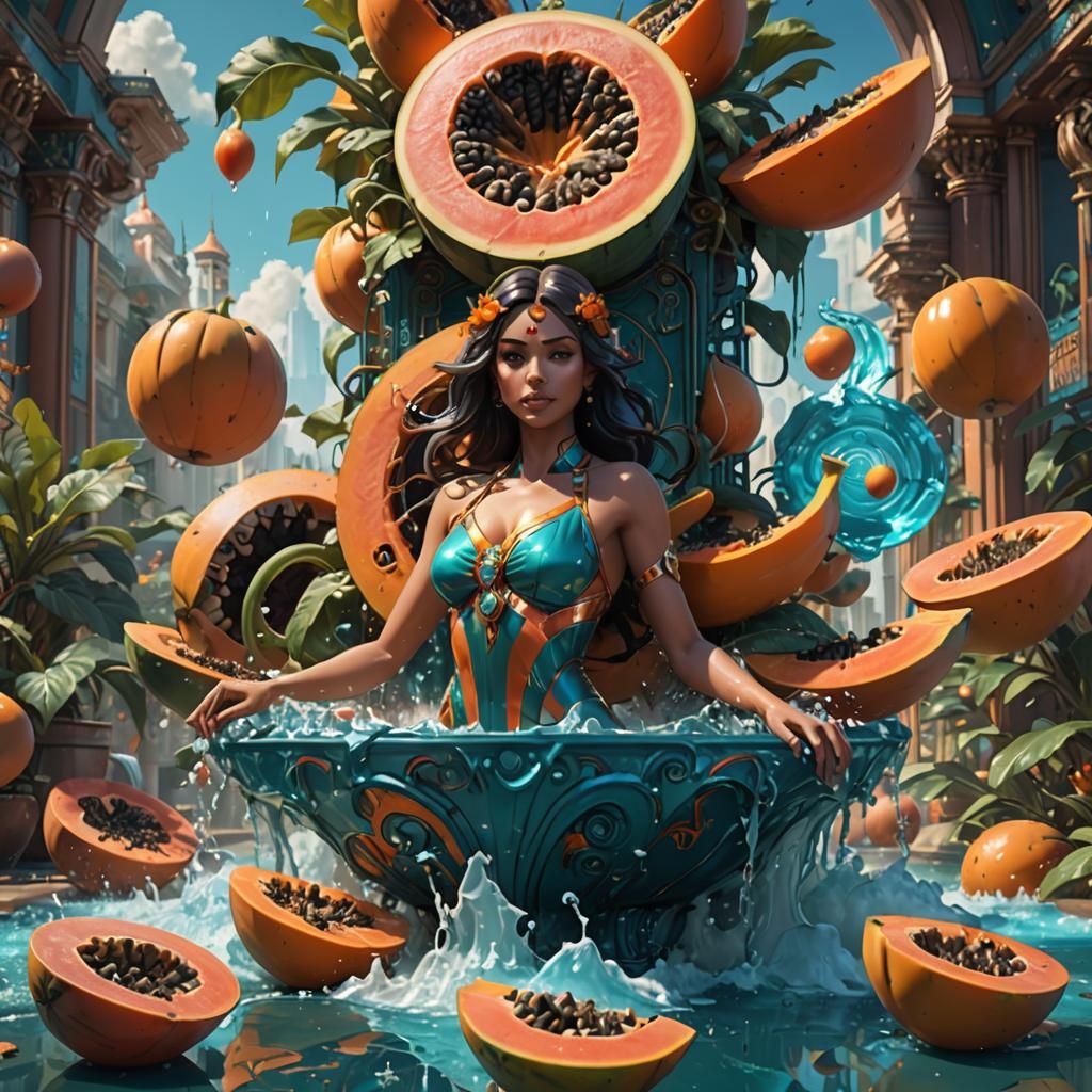 Papaya & Friends Detergent in Art Deco Style