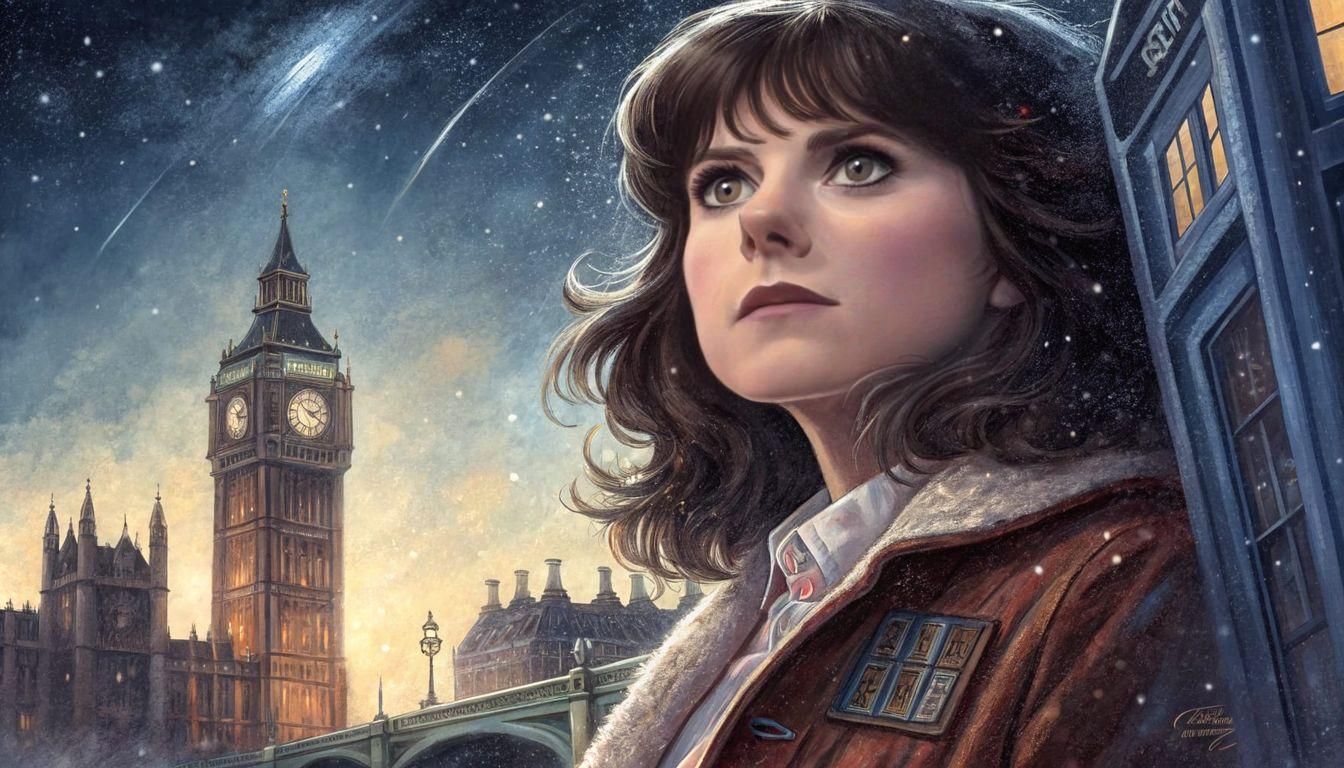 Elegant Sarah Jane Smith in Watercolor