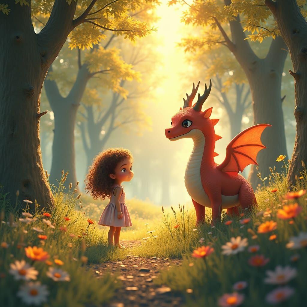Lila and the Dragon in Enchanted Forest