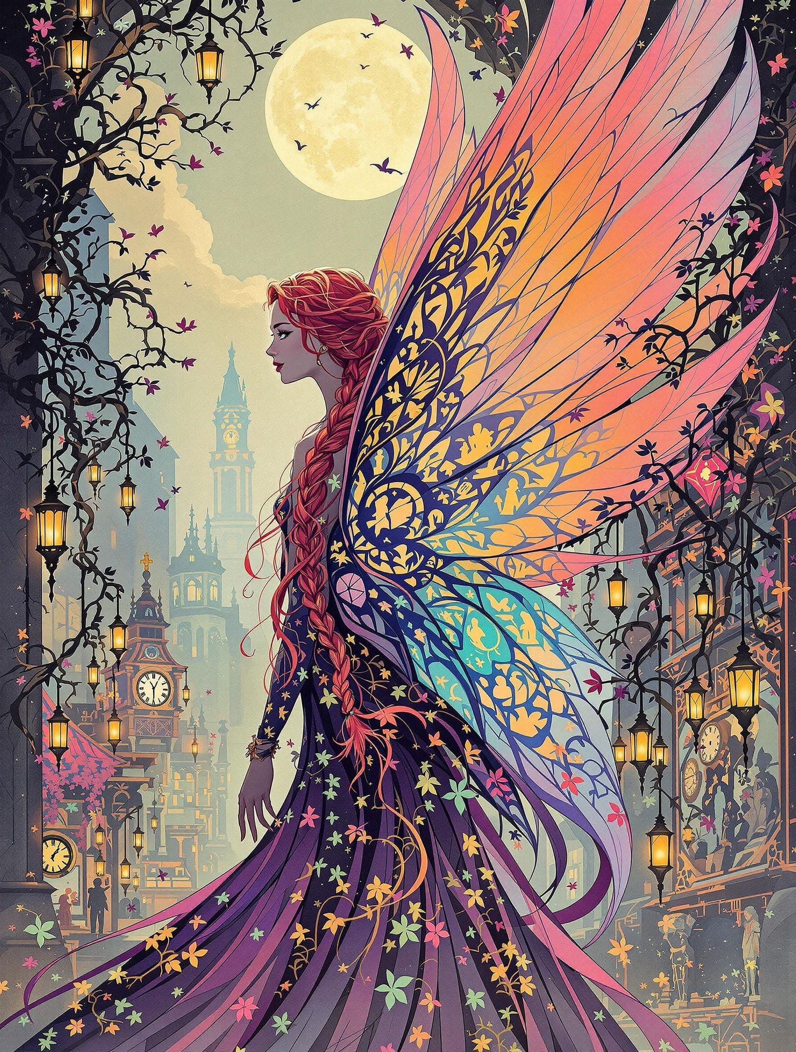 Enchanted Clockwork Fairy in Pastel Dreamscapes