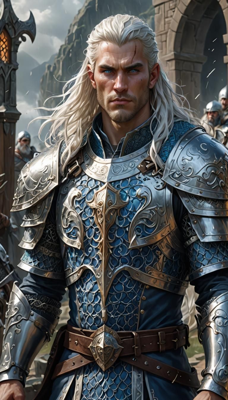 D&D Storm Cleric Seaman in Cel-Shaded Style