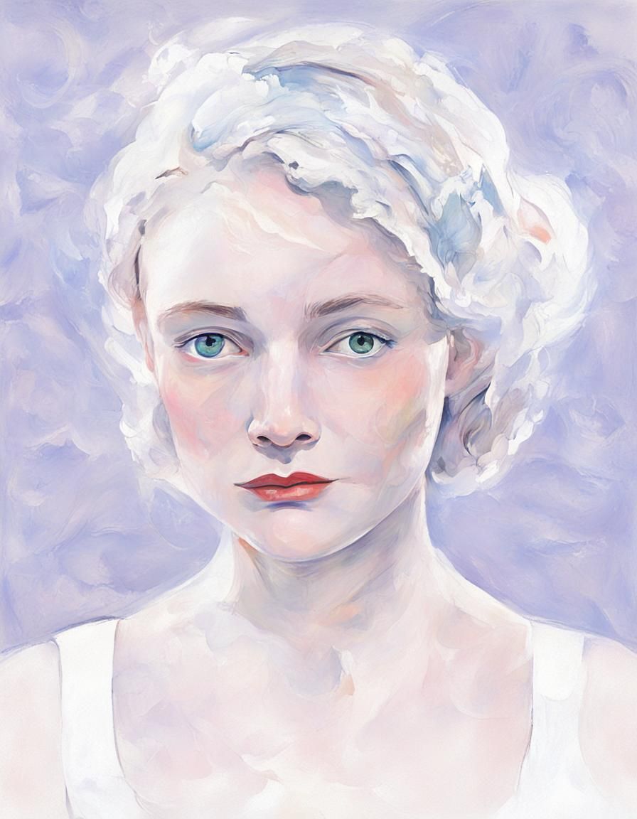 Abstract Portrait in Flowing Picasso Style