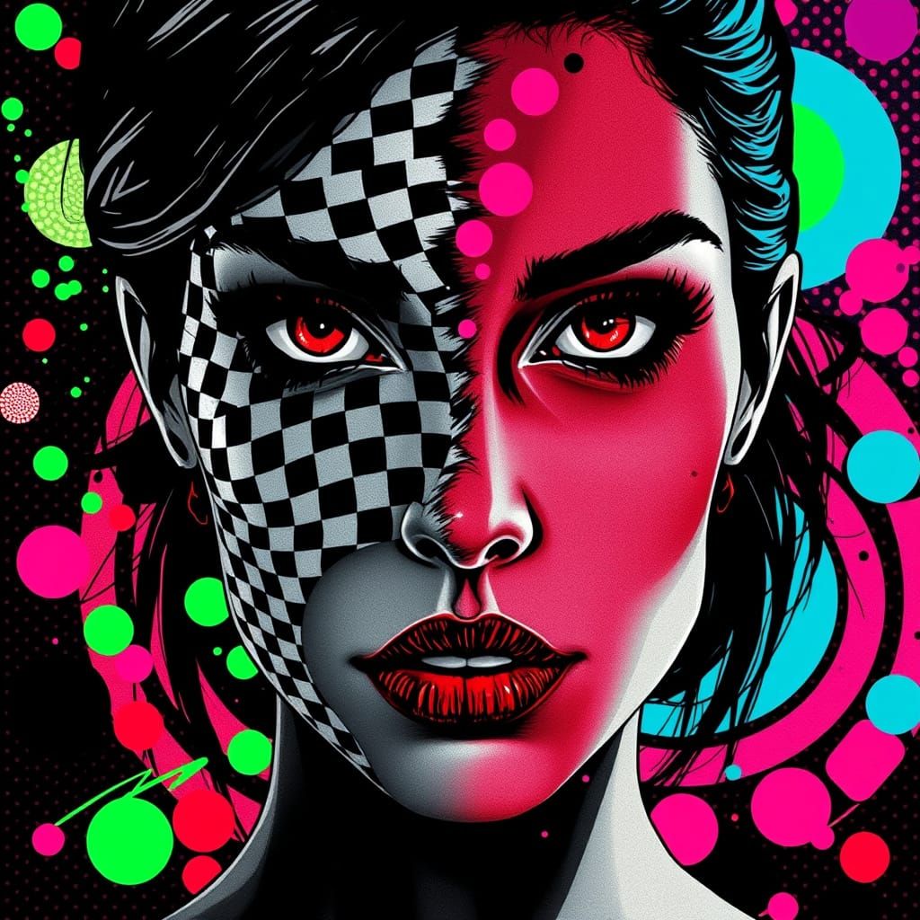 Stark Contrasts Battle for Supremacy in a Dynamic Abstract C...