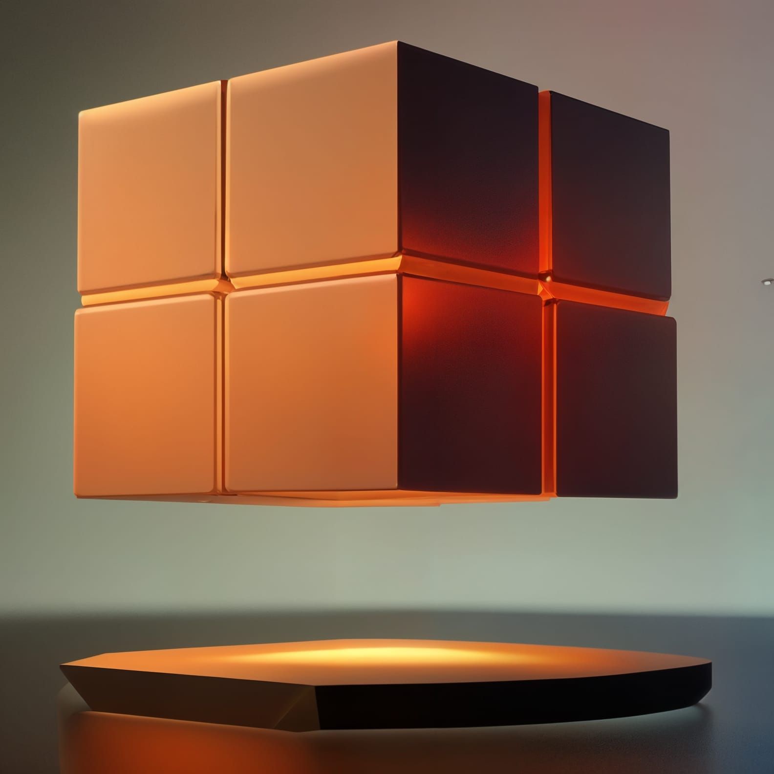 Intricate 3D Cube Concept Art in High Definition