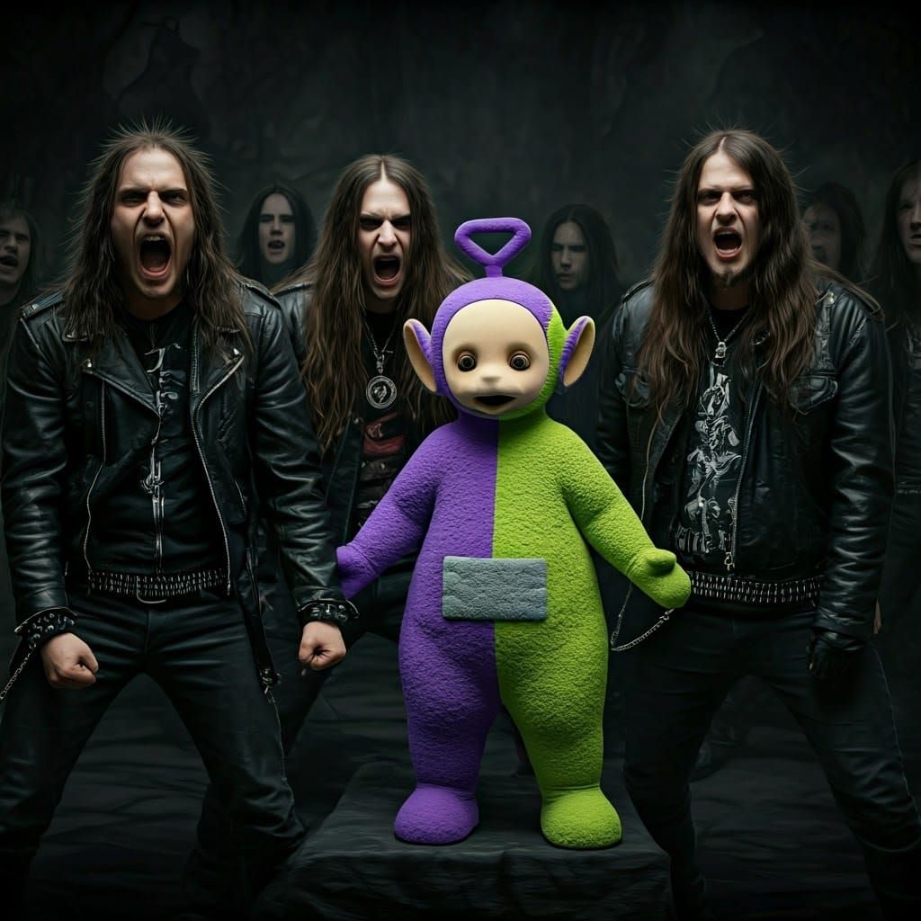 Gothic Rockers Accidentally Hurt Teletubby in Mosh Pit