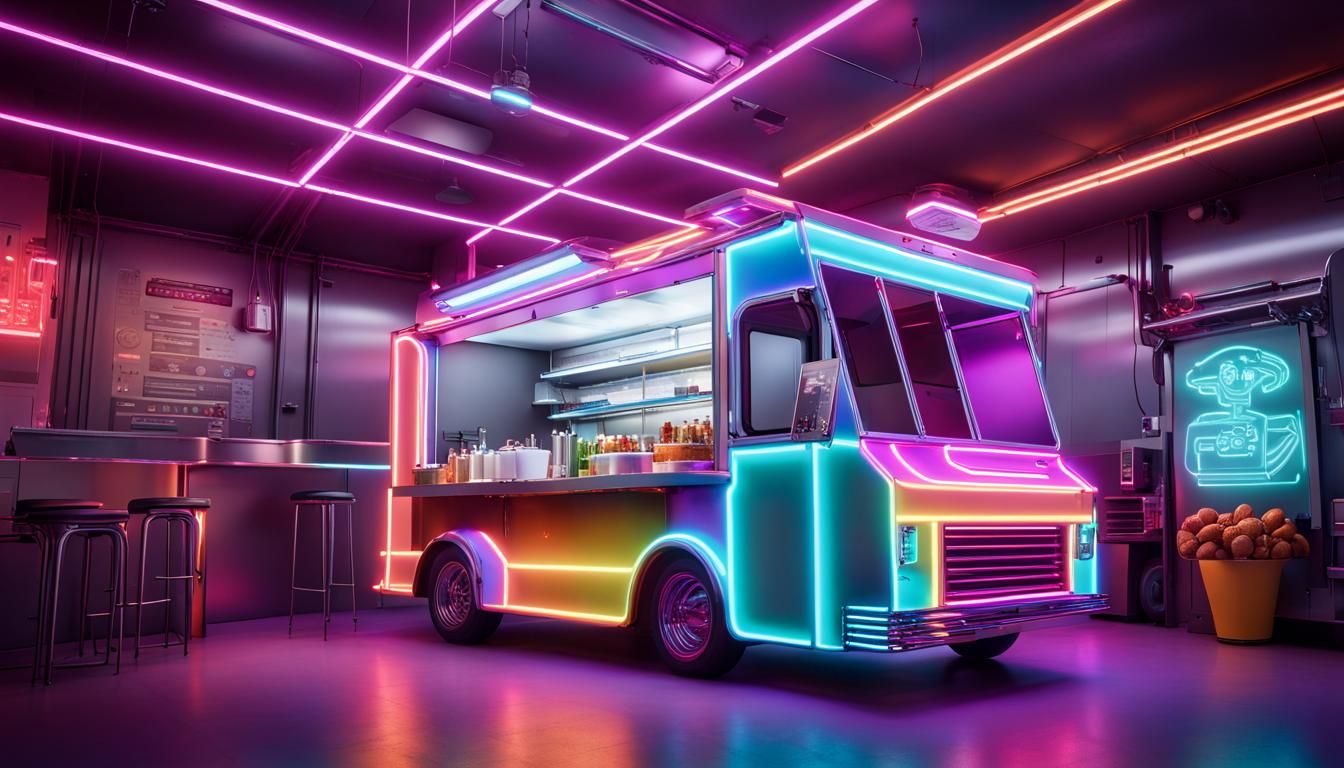 Inside a Futuristic Glass Food Truck