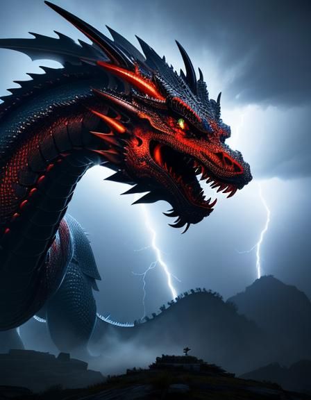Dragon and Lightning