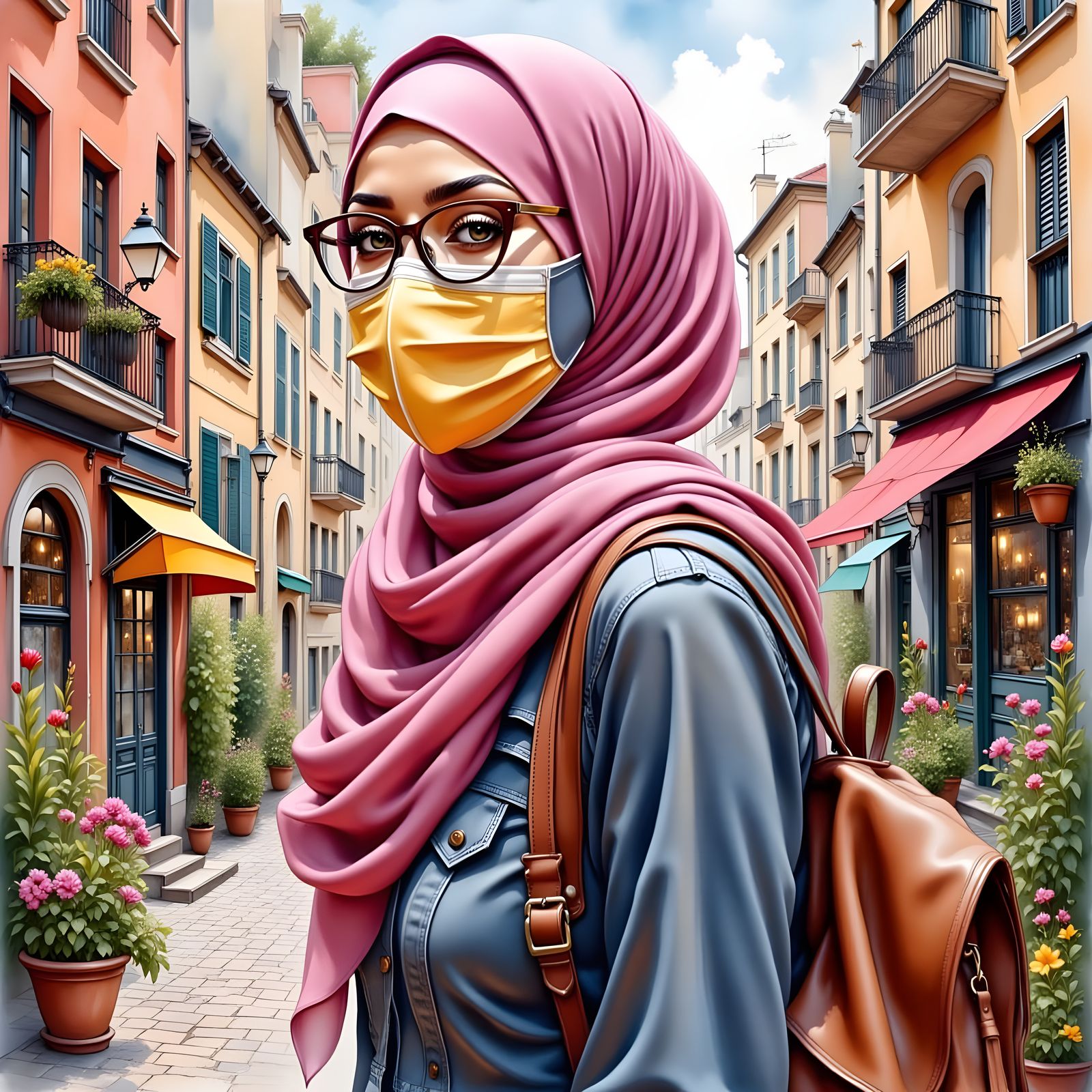 A Modest Beauty in a Whimsical Cityscape