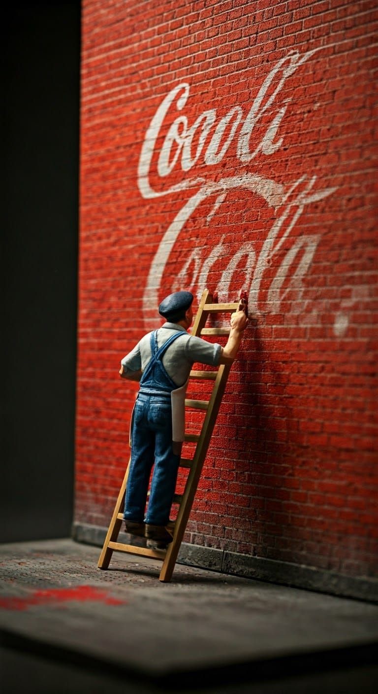 Hyper-Realistic Diorama: Coca-Cola Mural Painting