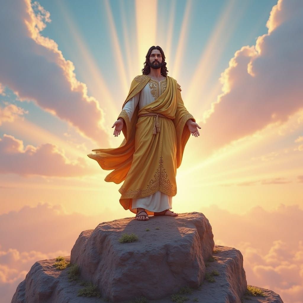 Serene Good Friday in 3D Anime Style