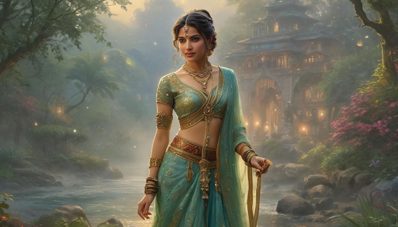 Bollywood Actress in Ethereal Fantasy Style