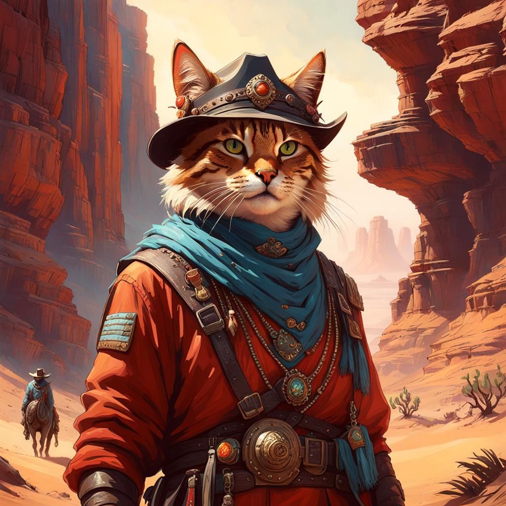 Chili Cowgirl Cat Discovers Desert Treasures