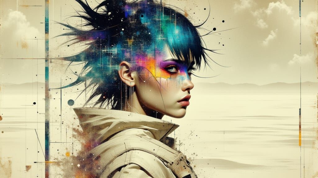 Beach Sailors on Uyuni Salt Flats in Dynamic Concept Art