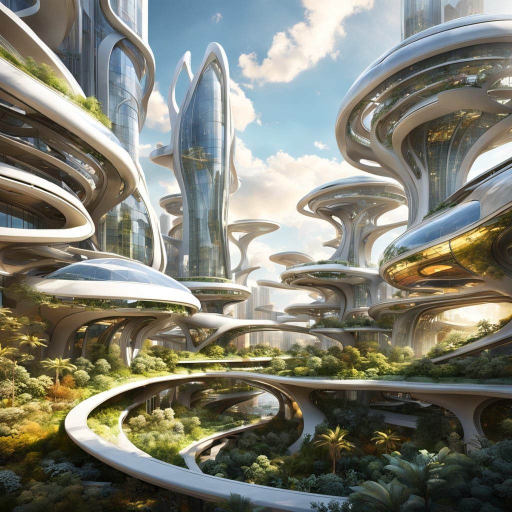 solarpunk  city