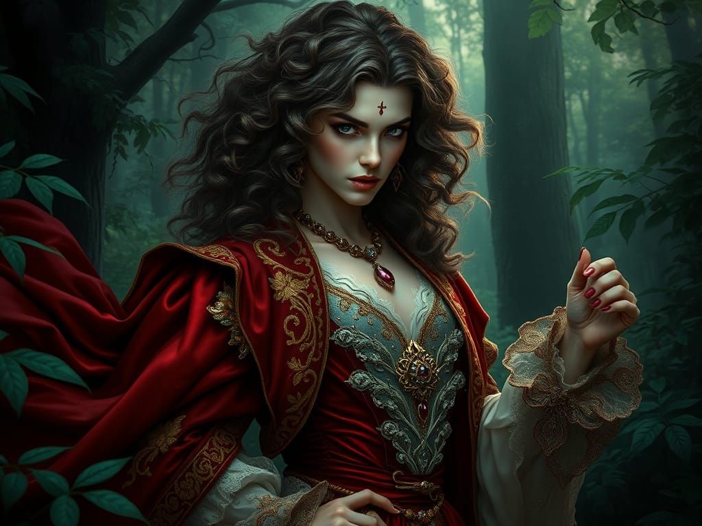 Ethereal Forest Noble in Velvet and Gold