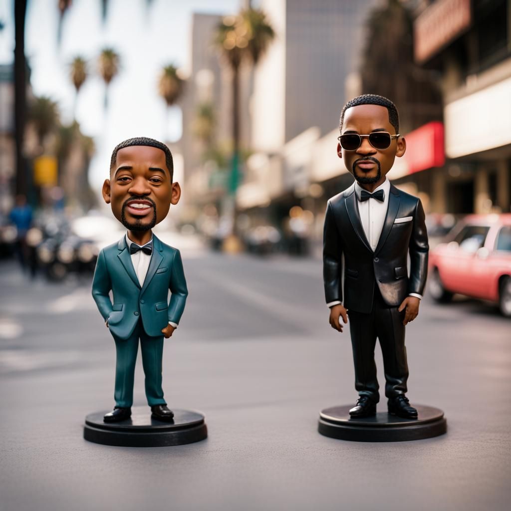 Will Smith and Martin Lawrence Bobbleheads in LA