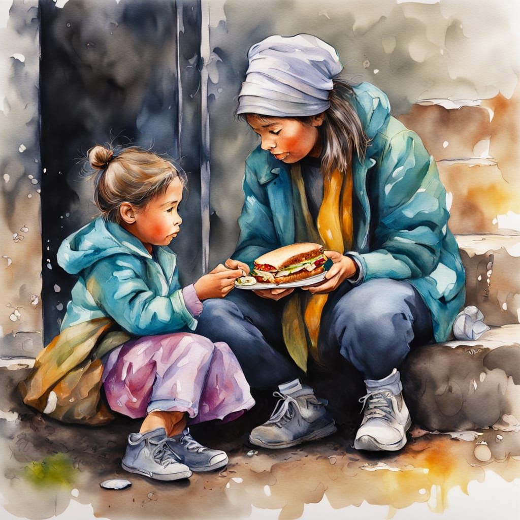 Warmth of Human Connection in a Vibrant Pastel Palette