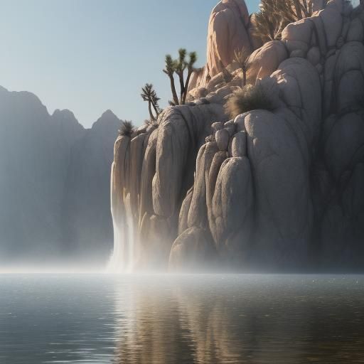 Levitating Water Droplets in Golden Light