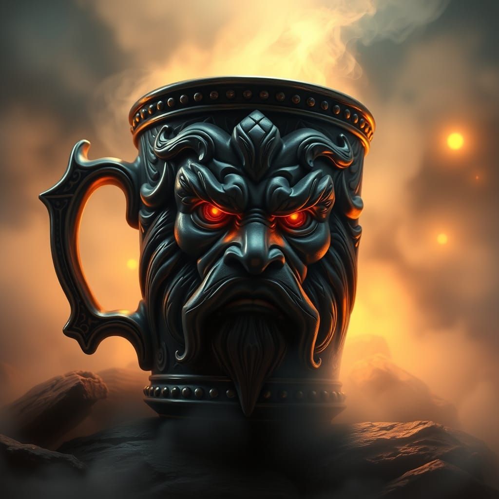 Face of Boe Mug in Ethereal Fantasy Style