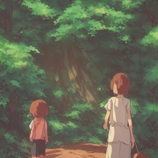 Anime Signage in Studio Ghibli Style