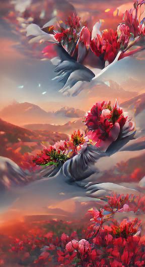 Floral Cardinal Matte Painting: A Shared Journey