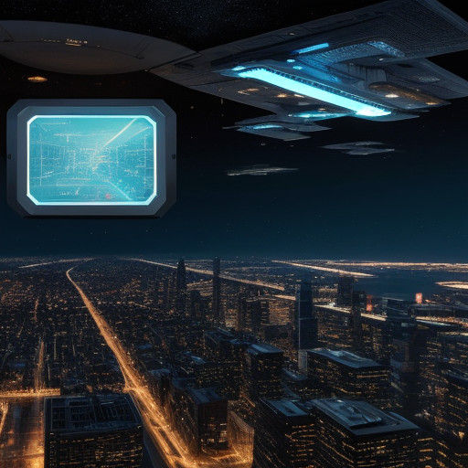 Surreal Futuristic Hologram in a Cyberpunk City