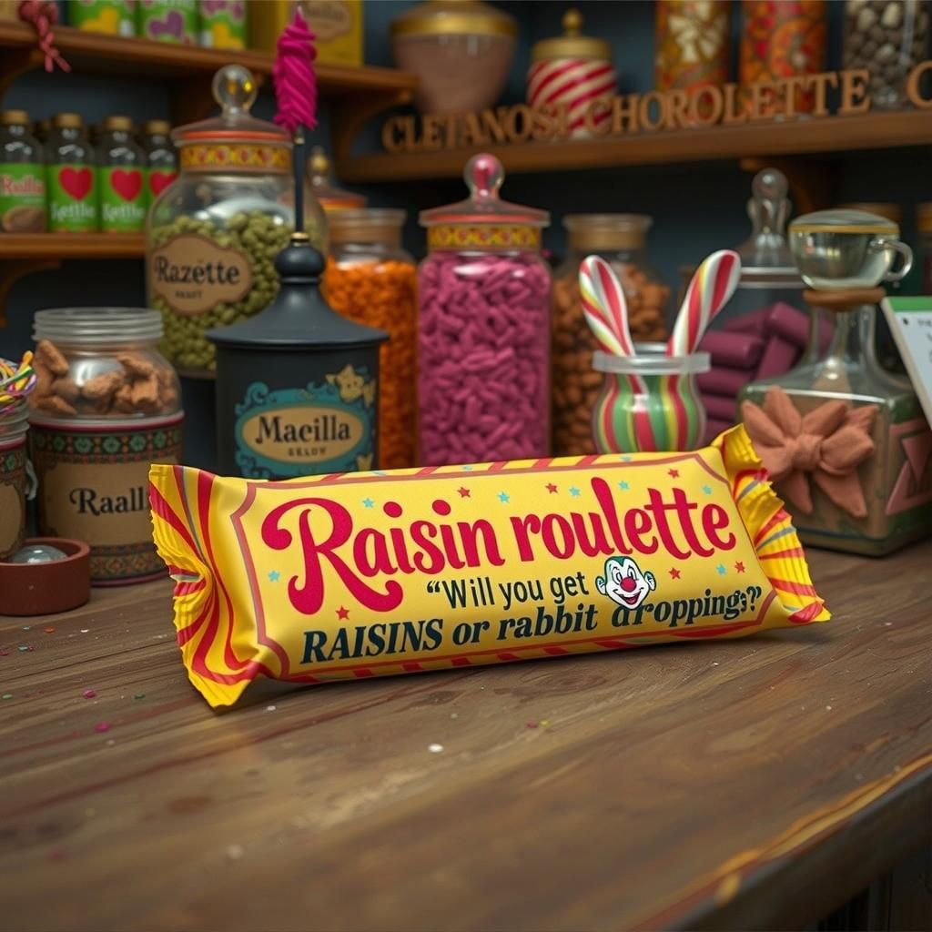 Raisin Roulette... the new chocolate sensation!