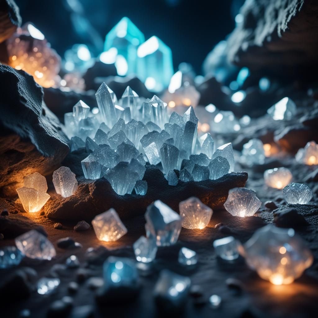 Glowing Crystal Cave: Saturated Natural Light Photography
