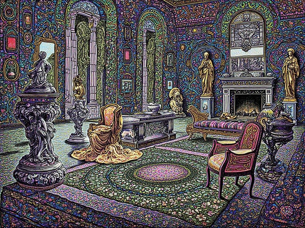 Elegant Woman in Parlor, Sargent, Morisot, Tissot Style