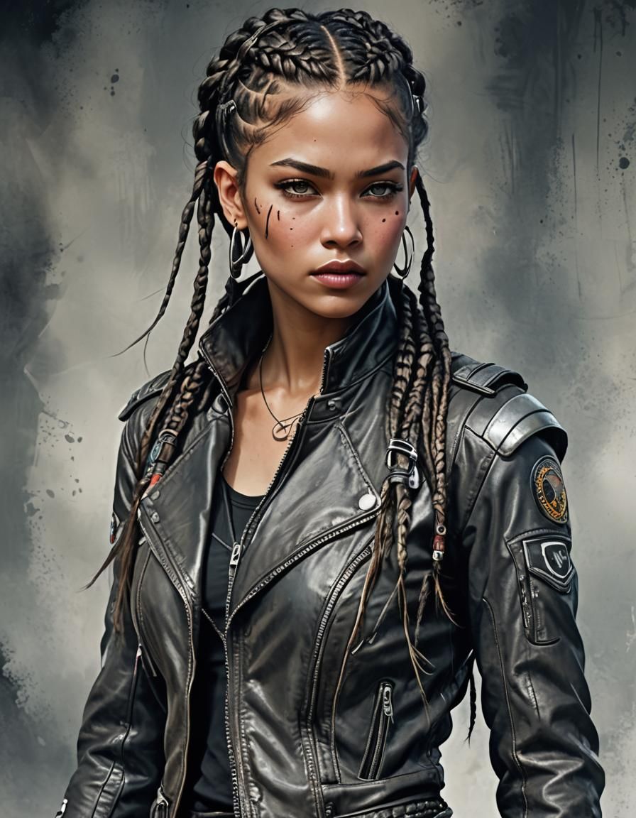 Cyberpunk Nomad Girl.