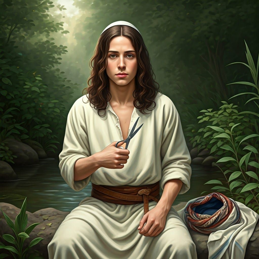 Hebrew Youth in Contemplation, a Masterpiece of Introspectio...