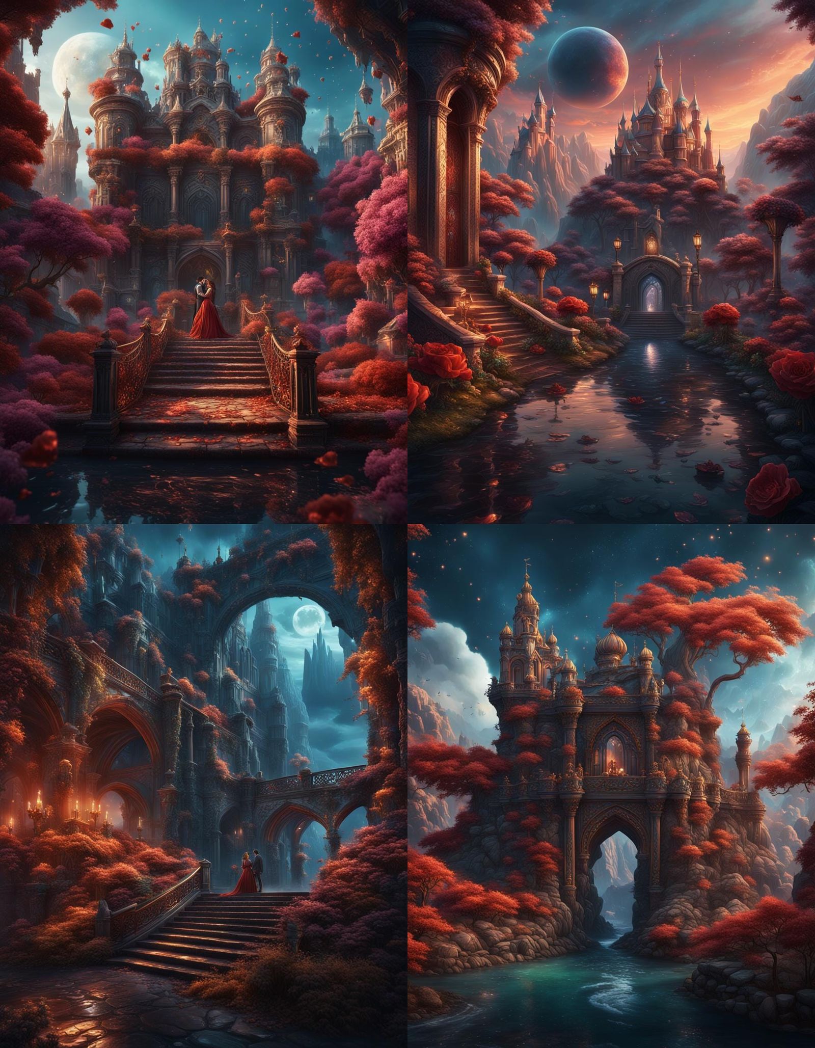 Fantastical Impossible Love in Detailed Digital Painting