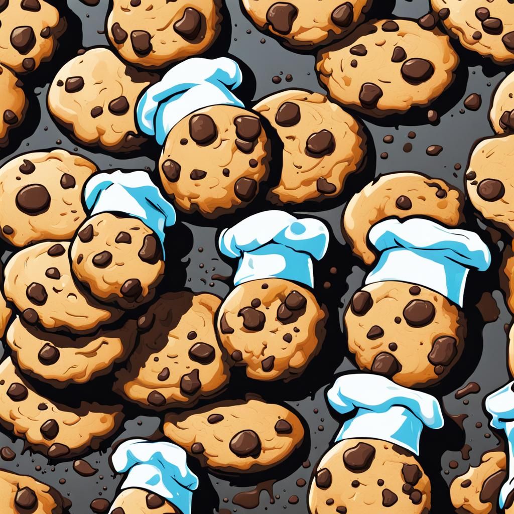 Chocolate Chip Cookies Playing: Graffiti Art Style