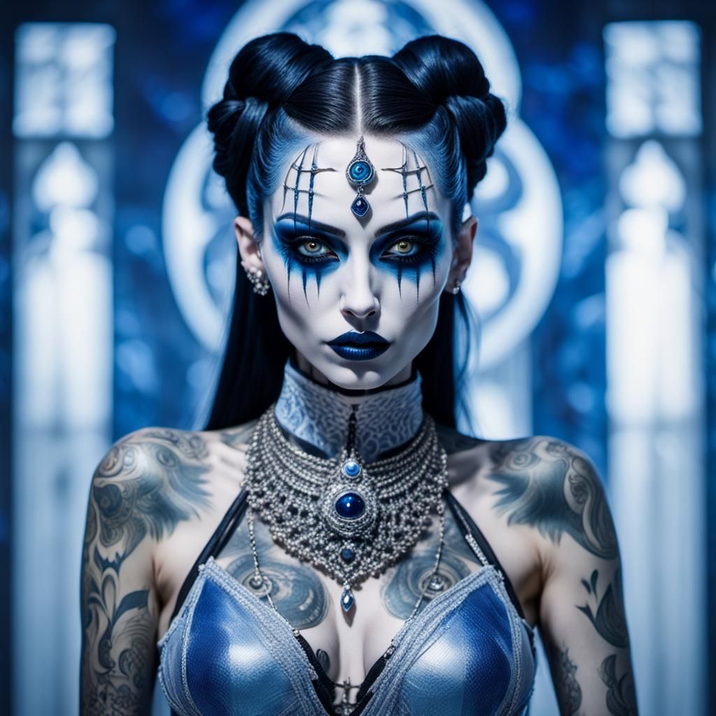 Metal Goth Goddess: Sensual Photo in Ethereal Style