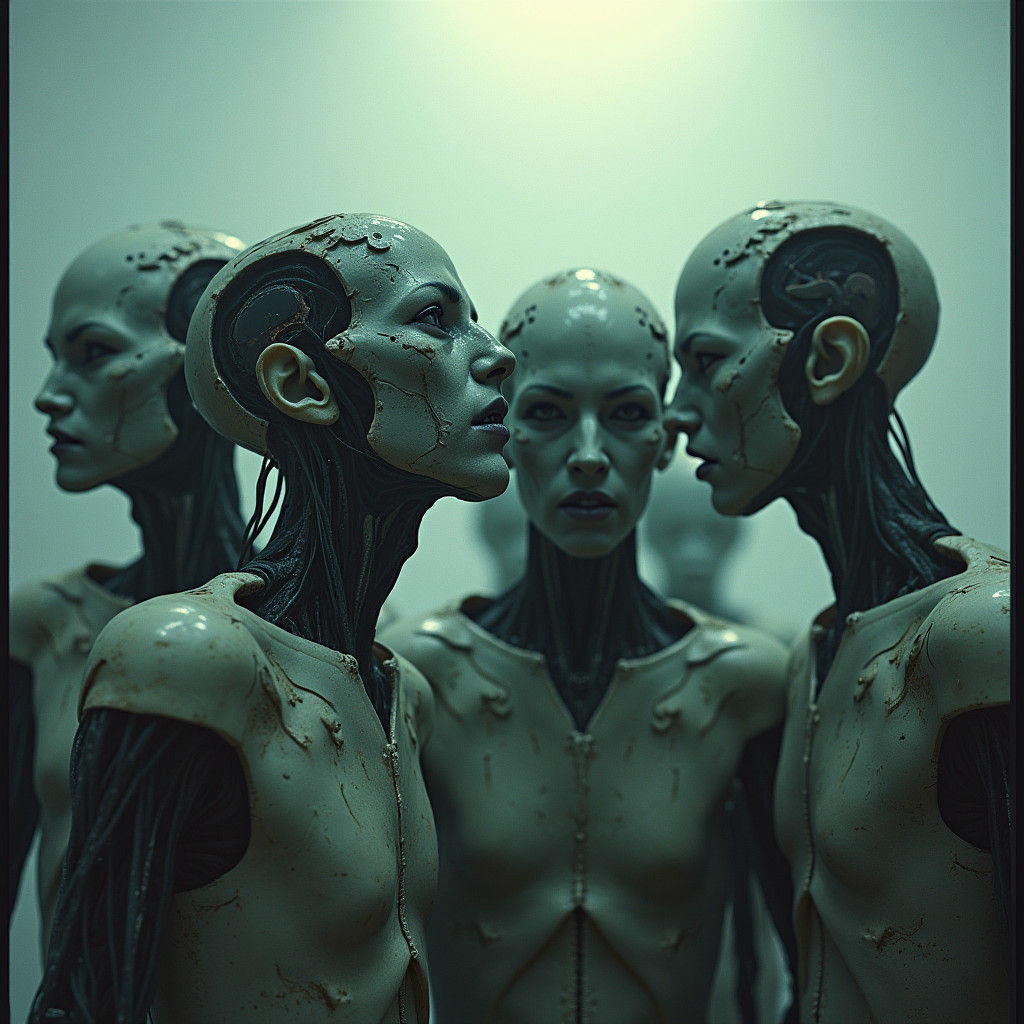 Damaged Cyborgs in Anguish: A Dystopian Dreamscape