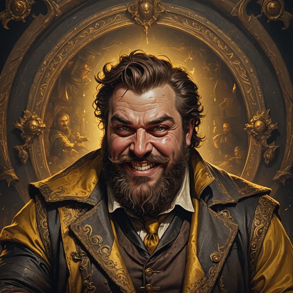 Ugly Nobleman Portrait in Victorian Eldritch Style