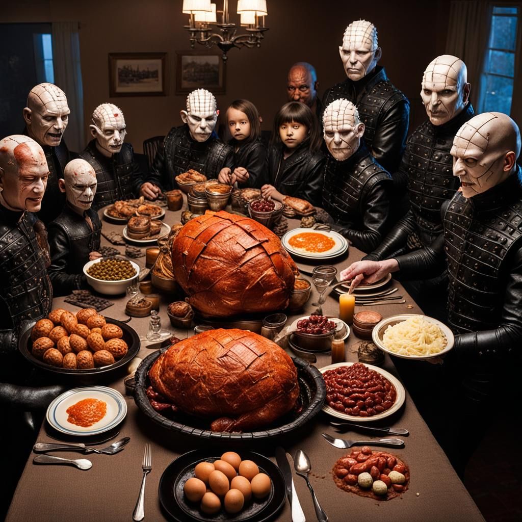 Pinhead and Cenobites Celebrate Easter Dinner
