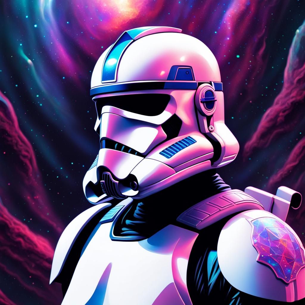 Clone Trooper in Astral Cosmic Illustration