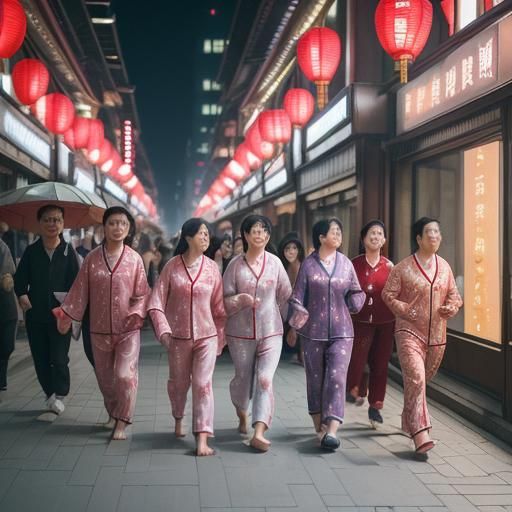 Shanghai Residents in Pyjamas: Professional Photography