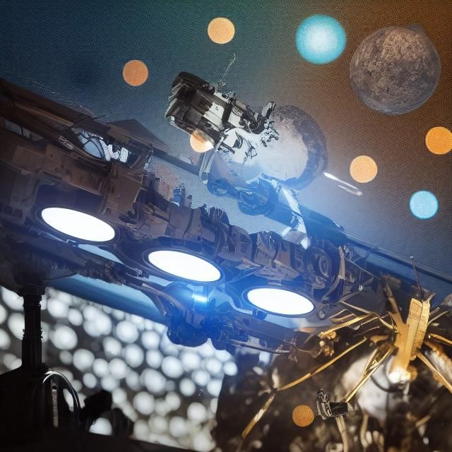 Cyborg Scientists Evaluate Terraforming in Sci-Fi Art