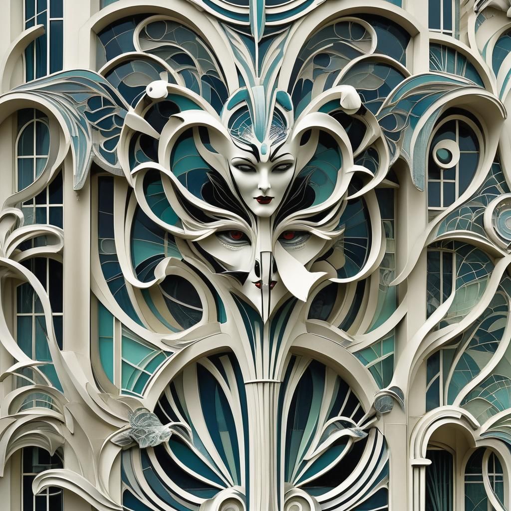 Art Deco Curtains in Verneuil and Fau Style