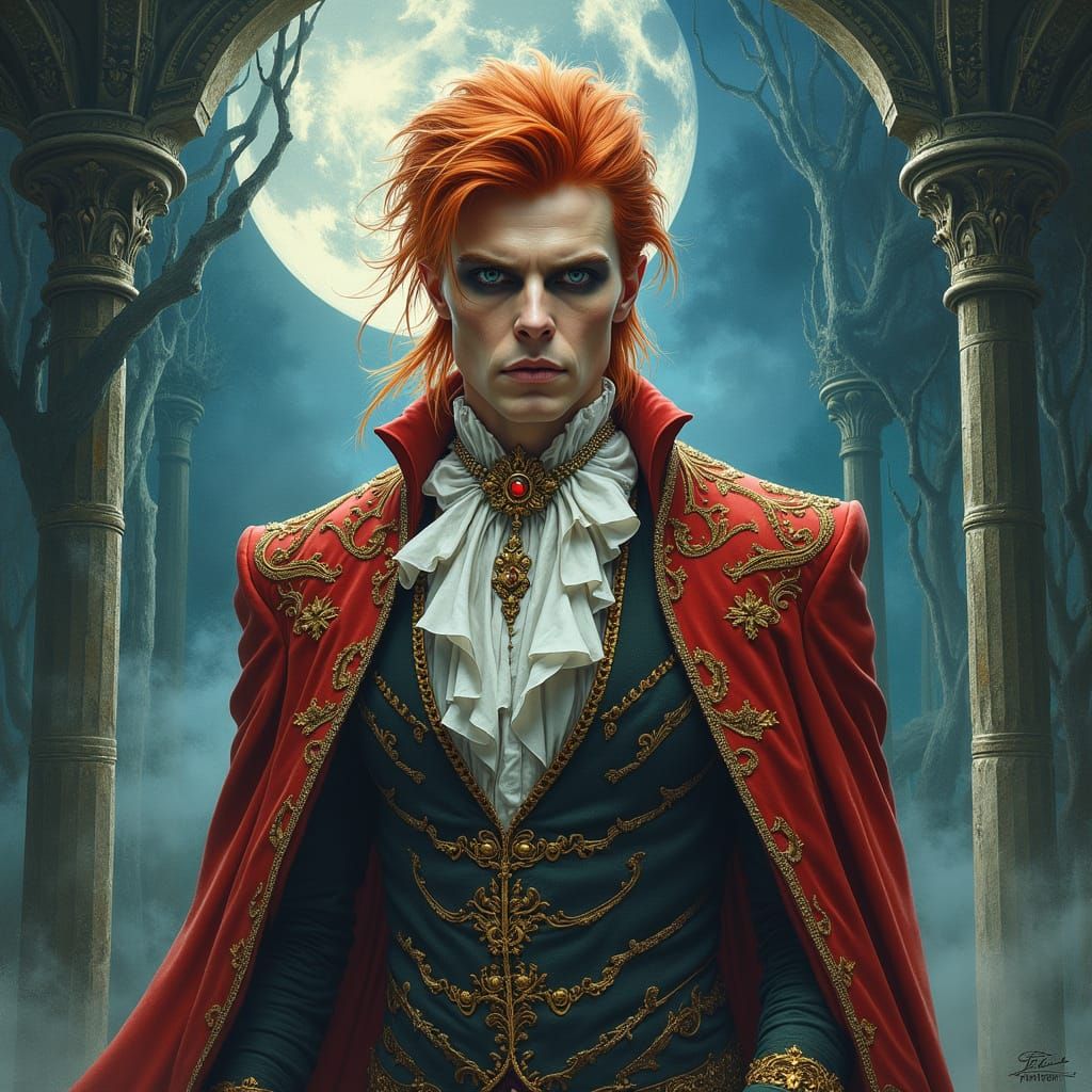 David Bowie as Enigmatic Masquerade King