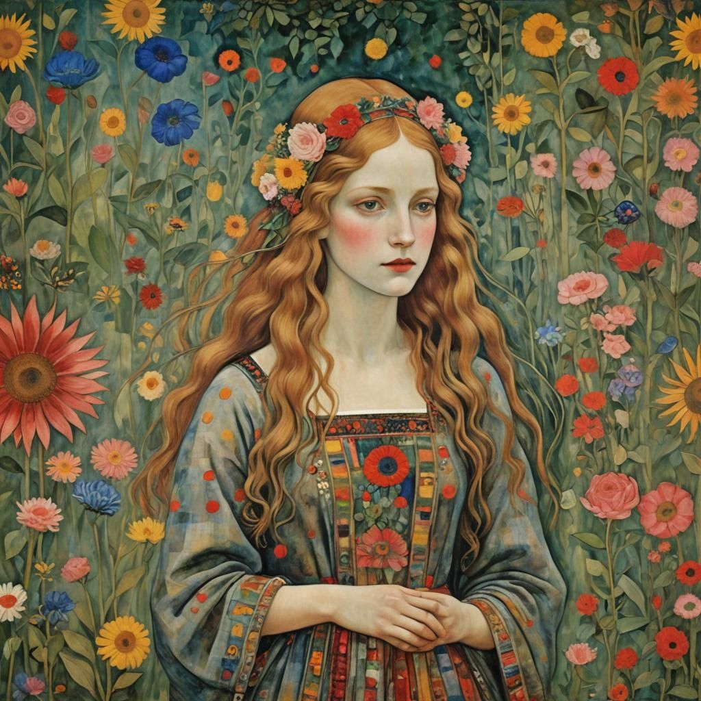 Mystical Ethereal Goddess in Bohemian Style