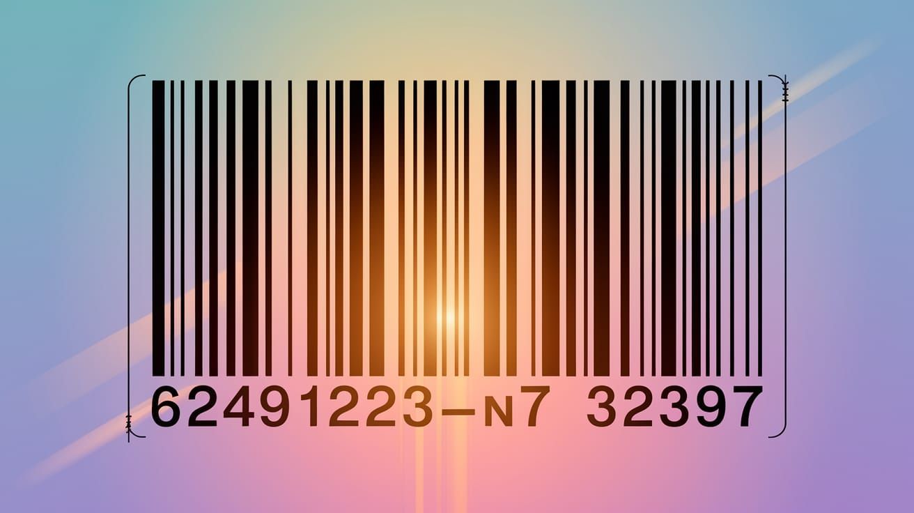 Vibrant Barcode Illustration in Digital Art Style
