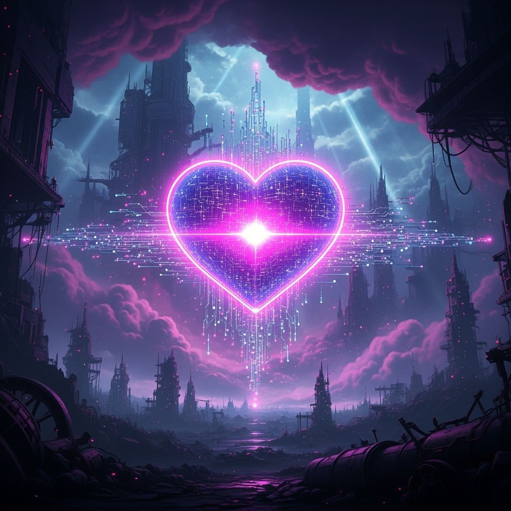 Epic Atomic Love Machine in Digital Matte Painting Style